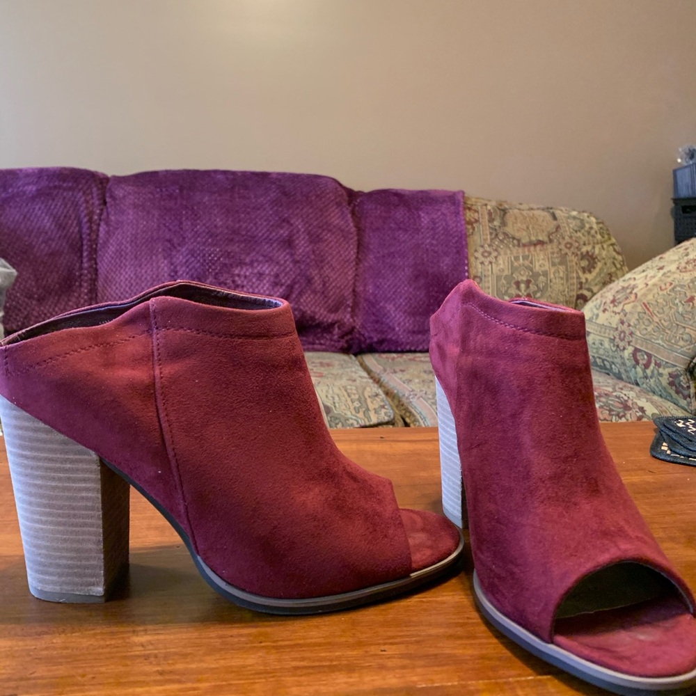 Burgundy Booties Size 11